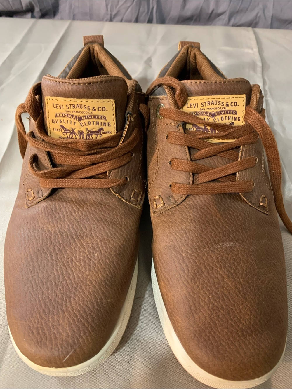 Levi's Men's Brown Leather Lace-Up Casual Shoes A/17
